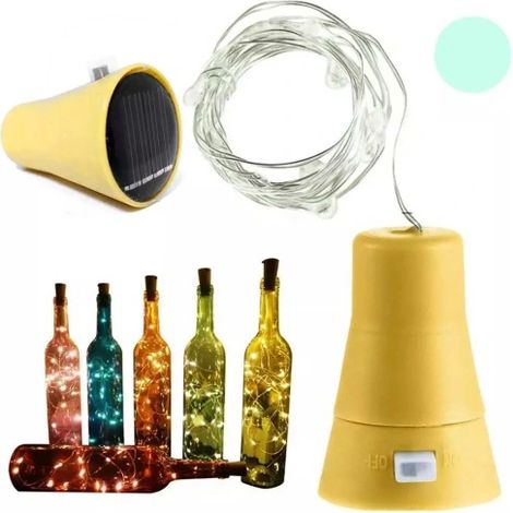 lampade solari con tappo di bottiglia 1m LED freddo