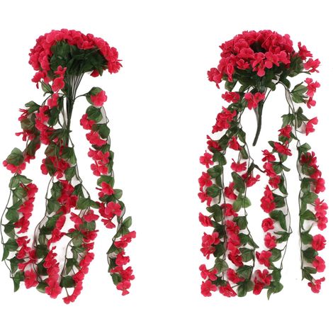 2 künstliche lila Hängeblumen/Pflanzen (1/5)