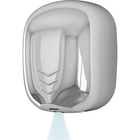 Asciugamani elettrico con sensore 1100W in acciaio inox lucido (1/5)
