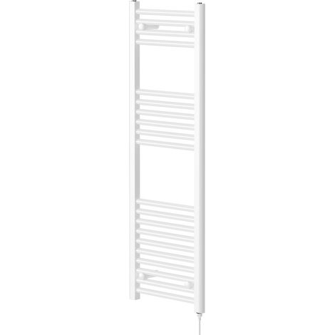 Pizarro White 1200mm x 400mm Straight Electric Heated Towel Rail (1/5)