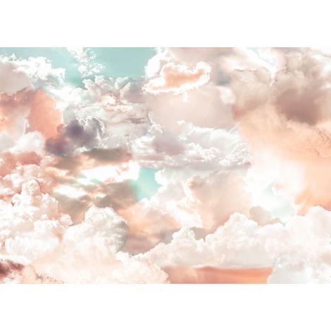 Papier peint panoramique romantique,enfant Nuages Doux (1/3)