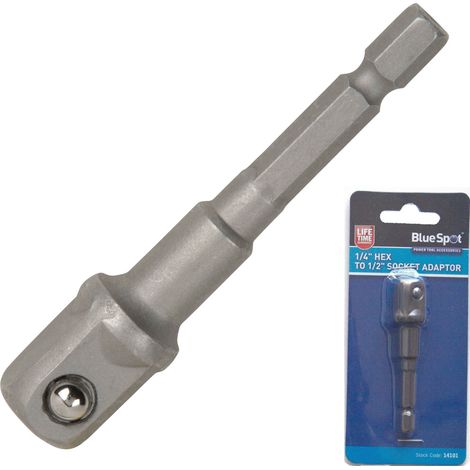 Blue Spot Tools 1/4" Hex to 1/2" Socket Adapter (1/3)
