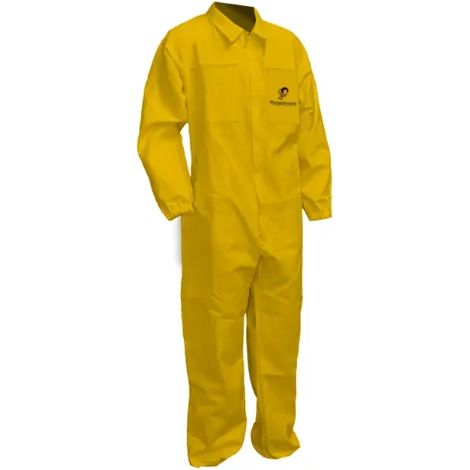 Art.227 Tuta apicoltura 8 tasche in cotone 100% con zip e polsi elasticizzati - Giallo - M