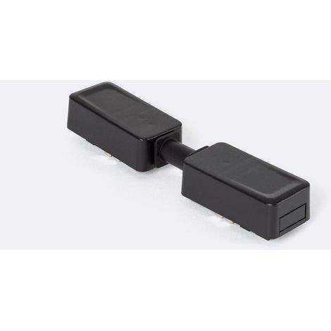 Connettore Flessibile di Unione per Binario Magnetico 25mm SuperSlim Incasso/Sospensione Nero