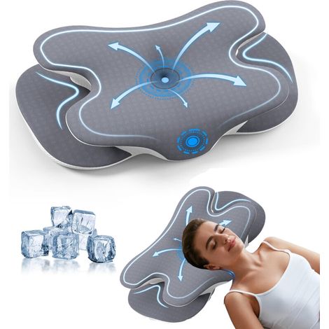 Oreiller Memoire Forme Cervical pour Les Douleurs au Cou et aux épaules Oreiller Orthopédique Ergonomique de Soutien du Cou (1/5)