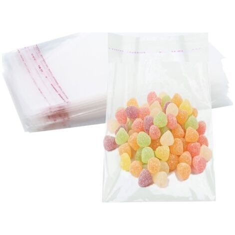 300 Pièces Sachet Cellophane Transparent, 8x12cm Sachet Transparent, Sachets Transparents pour Biscuits, Idéal pour Bijoux, Bonbons, Chocolats, Qualité, Polyvalent, Emballage Pratique (1/5)