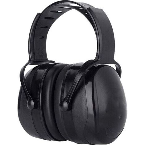 Casque antibruit confortable et réglable pour adultes avec atténuation SNR de 38 dB pour les environnements bruyants ou stressants - Noir (1/4)