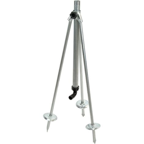 Columna de trípode con puntas fijas para rociadores Funny-Silver con conexión de 1"