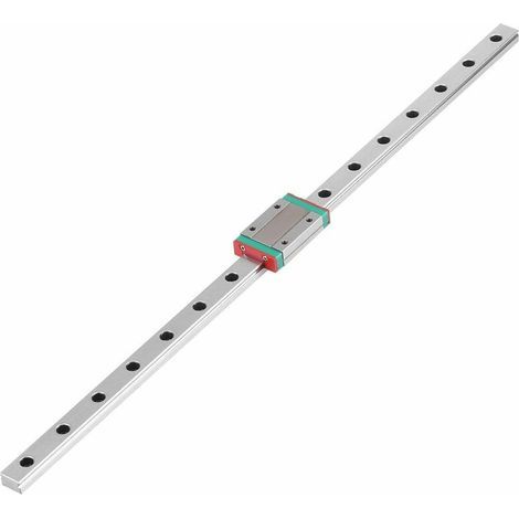 Guide Linéaire du Rail, 400 Guide Linéaire Coulissant Avec Bloc de Chariot pour Imprimante 3 Dimensions DIY (400mm) (1/4)