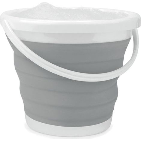 Seau pliable de 3 L, design compact et peu encombrant, pour une utilisation intérieure et extérieure. (1/5)