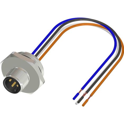 Câble d'actionneur RS PRO 4 conducteurs , M12 Mâle vers , 500mm ( Prix pour 1 )