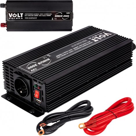 Inversor Tension 12vdc Salida 230vac 1000w Onda Pura Sinus-2000-12v