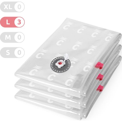 Compactor Set di 3 sacchetti di compressione sottovuoto ASPISPACE Misura L (80x100 cm) (1/5)