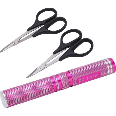 Kit universel d'outils RC pour modélisme avec emporte-pièce 0-14mm et ciseaux, compatible drone, couleur rose. (1/5)