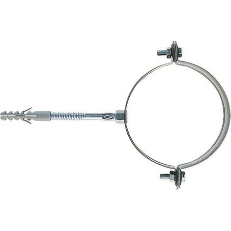 Fischer Collare SCP-Z Tondo Zincato 80 mm per Pluviali con Vite e Tassello (1/3)