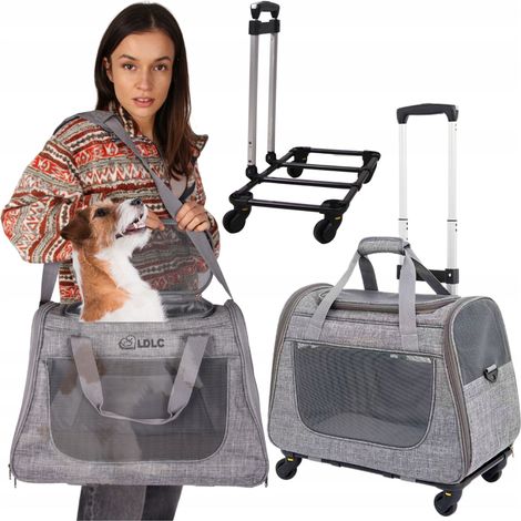Hunde- und Katzen-Tiertransporttasche, Trolley, faltbar