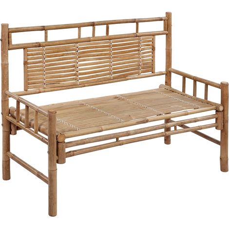 Maison Exclusive - Gartenbank mit Auflage 120 cm Bambus