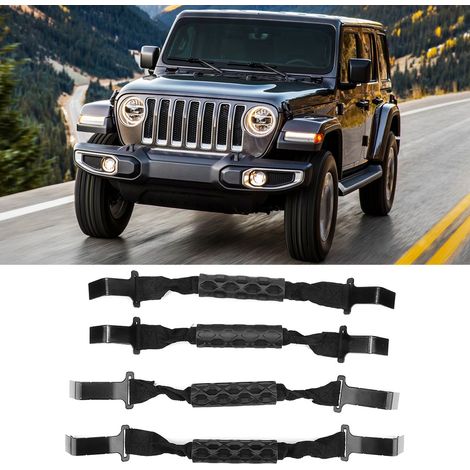 Poignées de toit avant et arrière (4 pièces) compatibles avec Jeep Wrangler JL 2018+ (1/5)