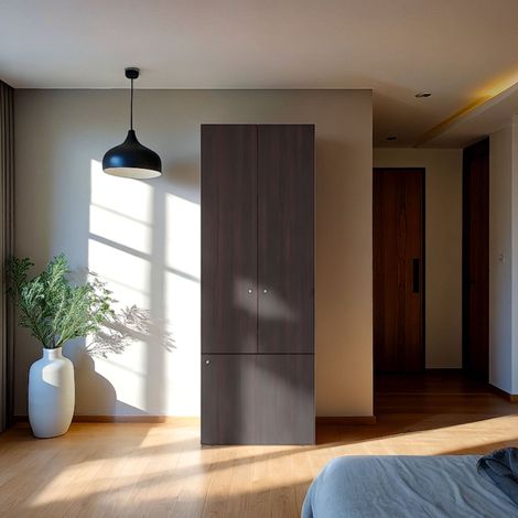 Tuhome Concept – Armario alto 3 puertas – 3 estantes internos – 170 cm alto x 60 cm ancho x 40,2 cm profundo – Aglomerado y melamina – Para dormitorio o recibidor (1/5)