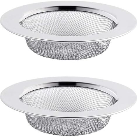 SABIR-Filtre à déchets - Acier inoxydable - 11,5 cm - Lot de 2 - Résistant à la rouille - Facile d'utilisation (1/4)