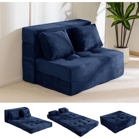 Folding Sofa Mattress for Adults and Children, Folding Mattress Adult Convertible Sofa Bed Portable with 2 Pillows, Mattress for Guests (1/5)