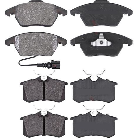 KIT PASTIGLIE FRENO ANTERIORI E POSTERIORI compatibile con VW JETTA IV (162,163,AV3,AV2) / PASTIGLIE FRENANTI AUTO OEM P 85 146 P 85 105 P 85 041 P 85 072,P 85 020 / SOSTITUZIONE DIRETTA / BASSA PO