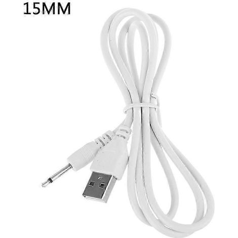 Universelles USB-Ladekabel mit 2,5-mm-Mono-Audio-Aux-Klinkenstecker, Ladegerät, 15/16/17/19-mm-Stecker – 15 mm