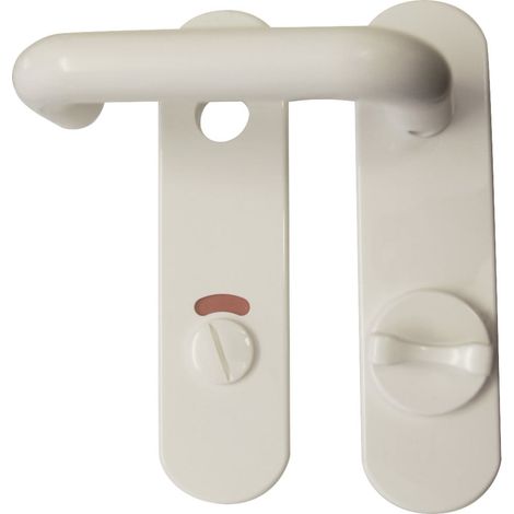 Alpertec WC-Kurzschildgarnitur Nylon weiß abgerundet Beschläge