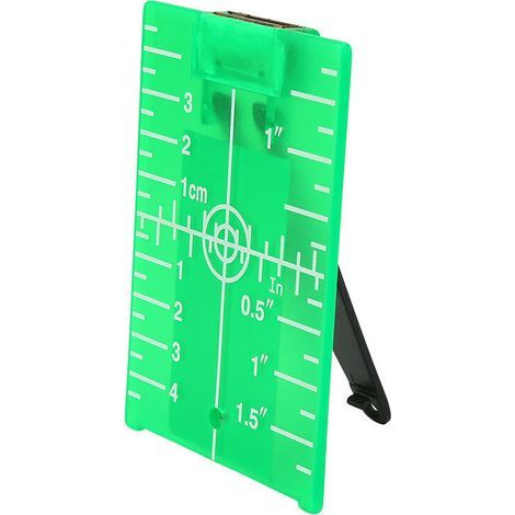 Piastra bersaglio laser magnetica con supporto posteriore, indicatore di livello laser, linea di riferimento, strumento di misurazione della distanza a doppia scala (piastra bersaglio a luce verde) (1/4)
