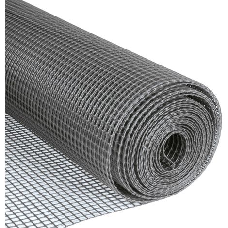 Rete in plastica 10x10mm 1x5M Grigio