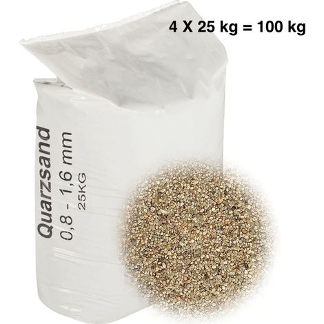 Sable Quartz Filtre Piscine 100 kg. LIVRAISON GRATUITE. Granuilométrie 0,8-1,6 mm (1/5)