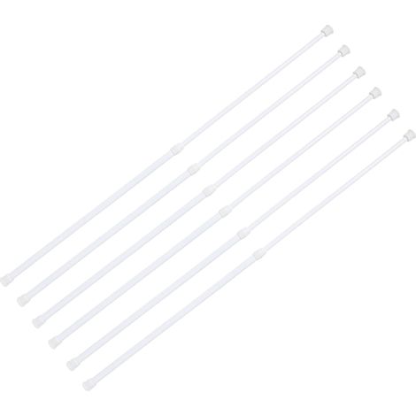 Barre télescopique sans perçage pour rideaux de douche ou vêtements, compacte et multifonction