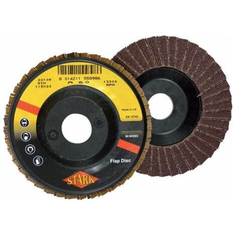 STARK DISCO ABRASIVO A LAMELLE MM.115X22 GR.100. Prezzo per 1 pezzo. (1/2)