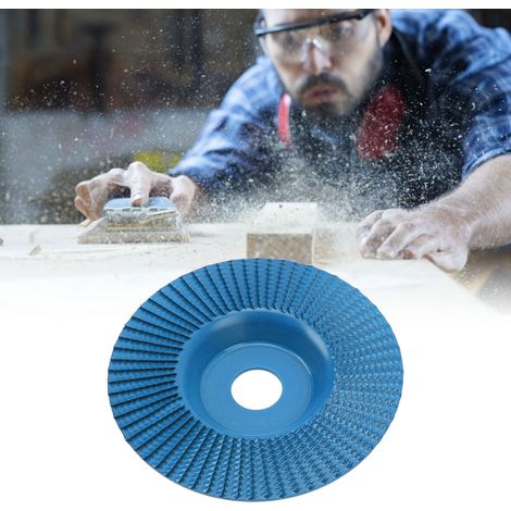 Disque de polissage plat de 125 mm, disque de ponçage pour le travail du bois, bleu (1/5)