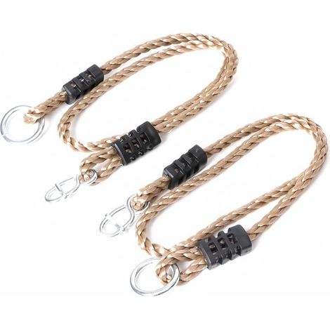 2 rallongesKit de cordes : réglables pour balançoire 110 180 cm avec suspension (1/5)