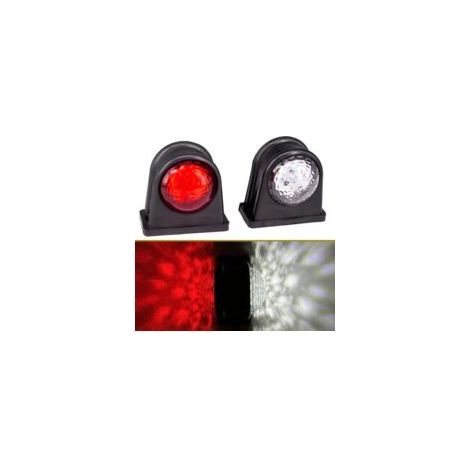 Convient aux feux de position latéraux à LED Lntyq 2X8, feux de signalisation latéraux double face pour remorques 12/24V, feux rouges et blancs, convient aux camions, caravanes et camping-cars. (1/2)