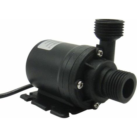 Pompa per fontana elettrica senza spazzole, pompa sommergibile senza spazzole da 800 l/h e 5 m per sistema di circolazione dell'acqua CC 12 V, mini pompa per acqua Fonepro 12 V nera
