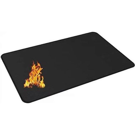 Tapis de barbecue ignifugé, tapis de sol pliable et résistant à l'huile pour barbecue, tapis de sol ignifugé pour foyer extérieur et terrasse (1/5)