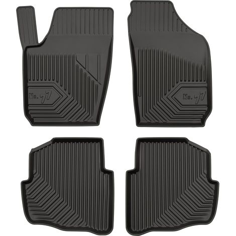 Tapis de Sol de Voiture pour Skoda Fabia I 1999-2008 TPE Antidérapant Noir 4Pcs (1/5)