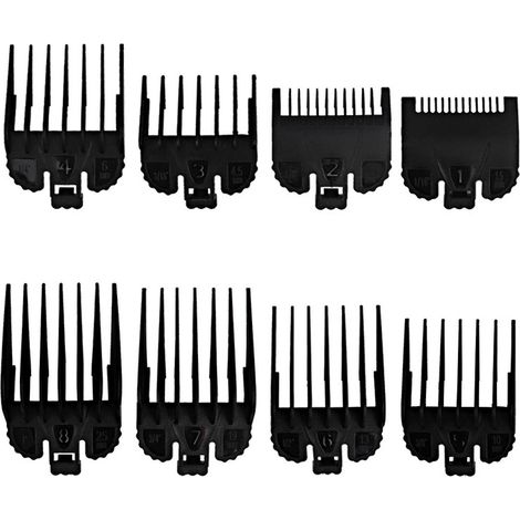 8 Tailles Peigne Guide Coupe Professionnel Set Limite Remplacement pour Tondeuse Cheveux Wahl
