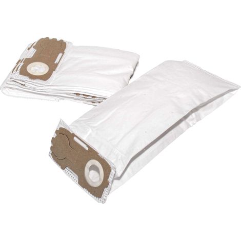 vhbw 10x Sacs compatible avec Vorwerk Kobold VK 119, VK 120, VK118, VK119, VK120, VK121, VK 118 aspirateur - 28cm x 21cm blanc
