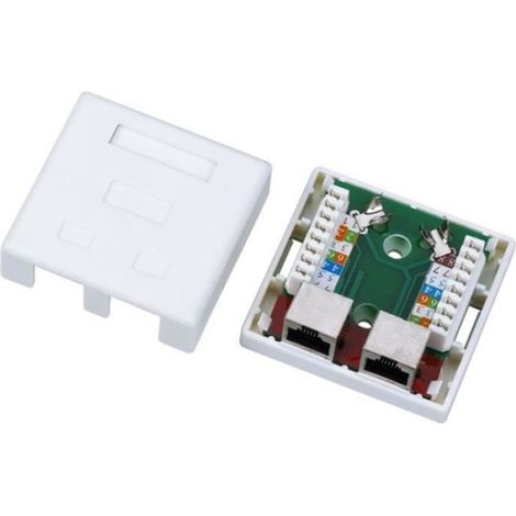 Connecteur Rj45 - Femelle - Blanc - Pour Câblage Réseau Éthernet - Lot De 10 (1/4)