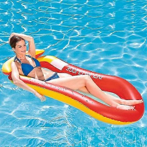 Bouée gonflable 2025, hamac aquatique, chaise longue inclinable avec accoudoirs, rame flottante gonflable (1/2)