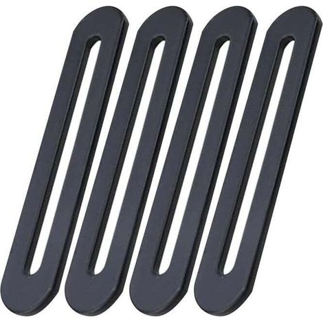 Pattes de Fixations 155 x 19mm Patte de Fixation Noir en Acier Inoxydable , XU,Pattes D'assemblage pour Réparation Connexion Fixations Meubles 4PCS (4, 15519mm) - (1/4)