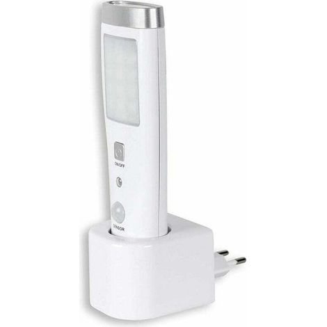 Motion Sensor Flashlight, 60° Detection Angle, 15 LEDs, Rechargeable, 3.7V Battery, 15cm, White, Sunny (1/4)