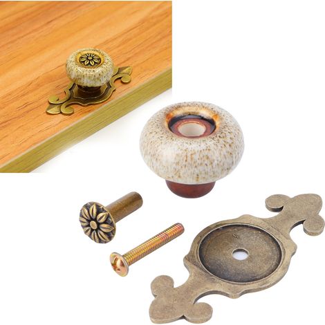 Poignées de meubles originales pour armoires, placards et tiroirs, accessoires de meubles style cuivre antique (1/5)
