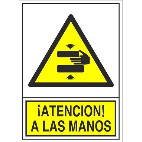 señal 397 plast.295x210 ''atenc.manos'' atencion a las manos