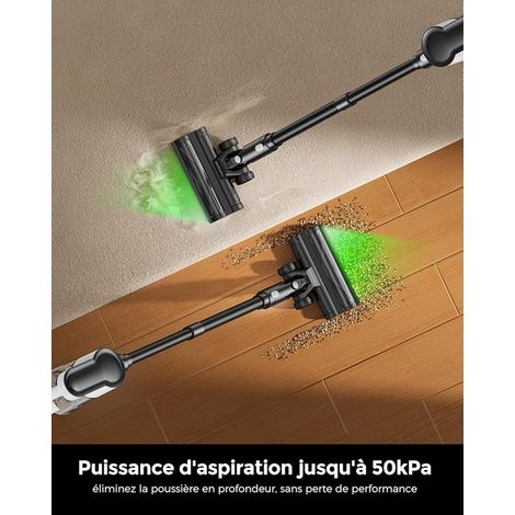 F02 Lite Aspirateur Balai sans Fil, 550W/50 Min/50 KPa (1/2)