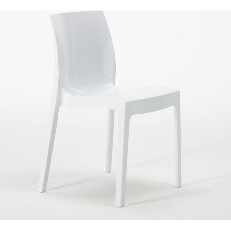 18 Sedie Ice Grand Soleil polipropilene per ristorante e bar stock - Bianco