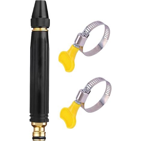 Spray nozzle for garden hose, metal water nozzle sprayer with 3 adjustable patterns, portable replacement parts for home, floor, lawn, pet bath, cleaning tools (1/3)